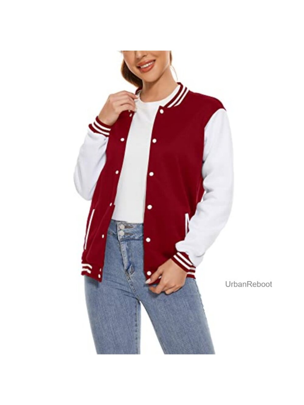 Varsity Jacket Lightweight Button-Up Baseball Bomber